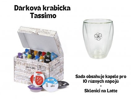 Darčeková krabička Tassimo + Poháre na latte