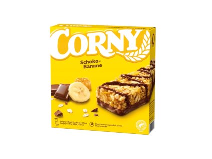 Müsli tyčinka Corny chocolate banán s banánmi a mliečnou čokoládou 150g