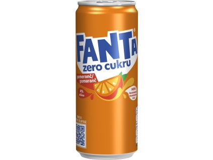Fanta Zero cukru pomeranč 330ml