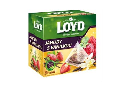 LOYD čaj jahody/vanilka pyramídový 20 x 2 g