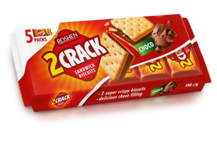 Roshen 2 Crack Sušienky čokoládové krekry 190 g