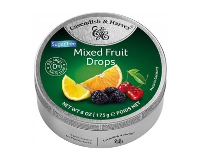 Cavendish & Harvey Sugarfree Mixed Fruits Drops bez cukru 175 g