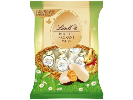 Lindt Blätterkrokant-Eier Biela čokoláda 83g