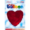 Balónek 46cm srdce červené fólie 1 ks