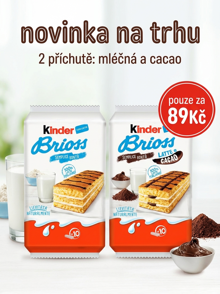 Kinder Brioss mléčný nebo kakaový