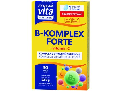 MaxiVita Vaše Zdraví B-komplex forte + vitamin C 30 tablet 22,8g