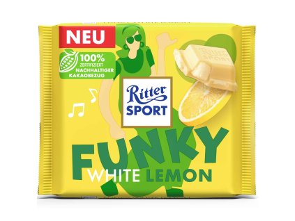 ritter sport funky white lemon 100g no1 3151