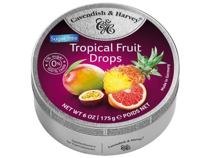 cavendish amp harvey tropical fruit drops zuckerfrei 175g