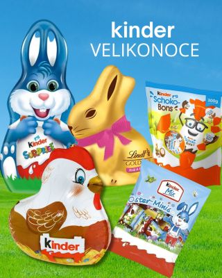 🐣🌸 Velikonoce klepou na dveře a s nimi i čokoládová radost od Kinder! 🍫💛 Pomlázka, barevná vajíčka a něco navíc do košíku...