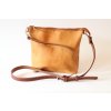 Kožená kabelka crossbody – medová