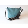 Kožená kabelka tyrkysově modrá