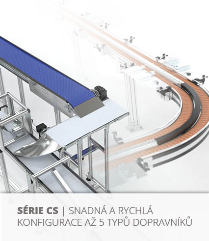Rychlá konfigurace dopravníků na míru