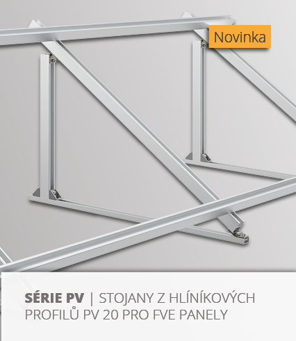 Stojany pro FVE panely z profilů PV20