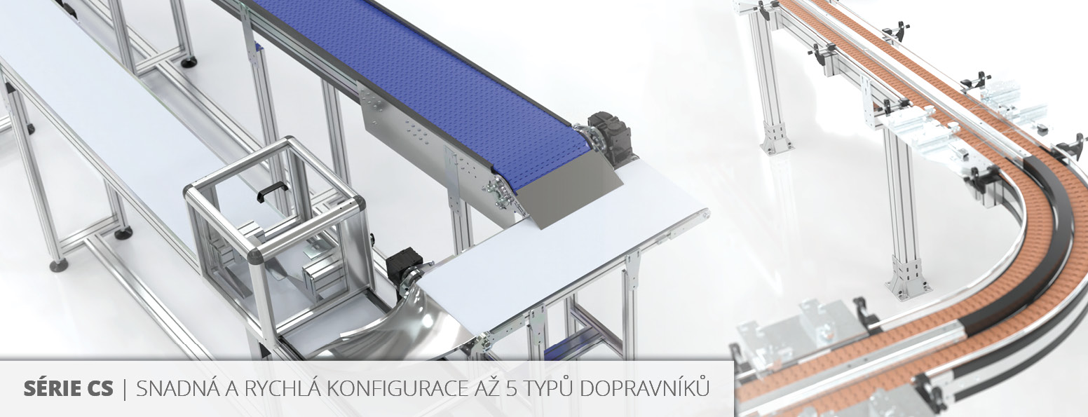 Rychlá konfigurace dopravníků na míru