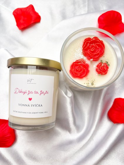 Vonná svíčka Děkuji za to, že jsi