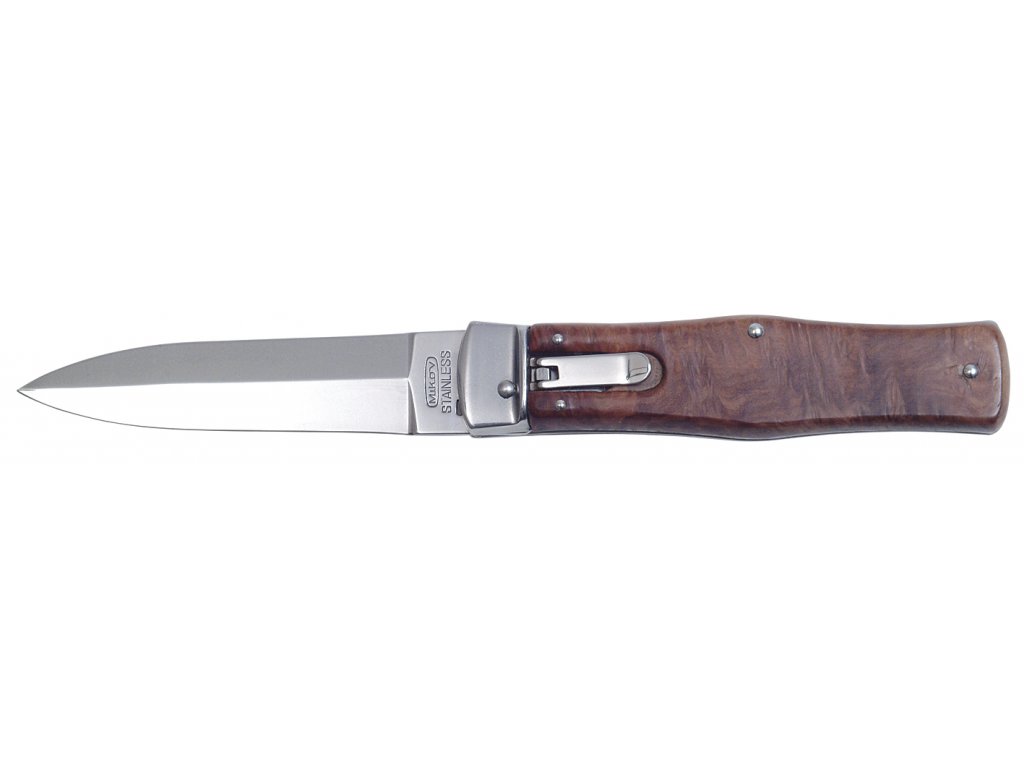 Vystřelovací nůž Predator s dřevěnou střenkou