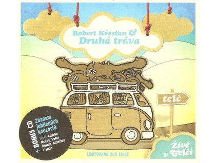2CD Robert Křesťan & Druhá tráva – Živě v Telči – EMI (2012)  Živý koncert z Telče + bonusové jubilejní koncerty, digipack