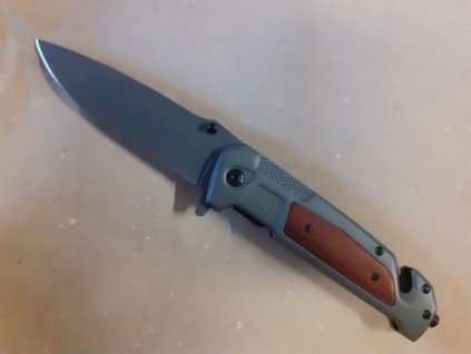 Záchranářský nůž RESCUE Grey celokov