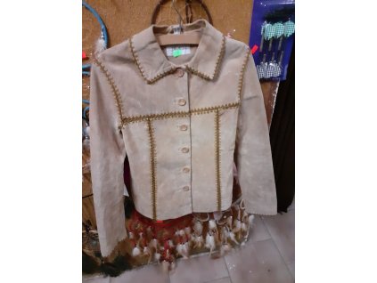 Westernové sako dámské - pravá kůže, ruční práce