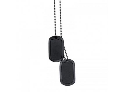 ID známky US Dog Tags černé kompletní