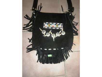 Kožená westernová kabelka "Corral" s třásněmi v indiánském stylu