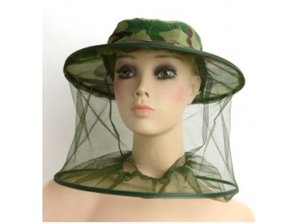 Síť proti hmyzu na klobouku - camo