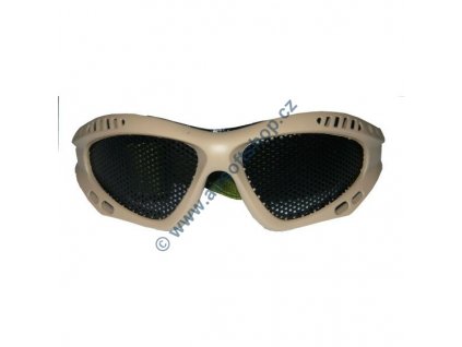 Taktické brýle s mřížkou Pískové [BW-Sm-005]