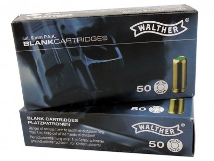 Startovací náboje 9mm pistole 50ks Walther