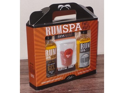 SADA RUMOVÁ KOSMETIKA RUM SPA - RUMOVÝ GEL, RUMOVÉ  MÝDLO A RUMOVÁ OLEJOVÁ LÁZEŇ