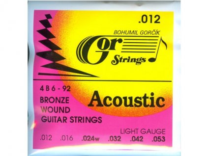 GORSTRINGS 4B6–92 LIGHT (.012 - .053) – SADA STRUN NA AKUSTICKOU KYTARU