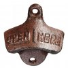 Nástěnný otevírák lahví OPEN HERE retro