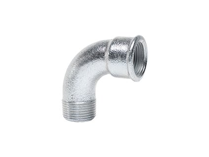 Oblouk krátký MF 90° pozink