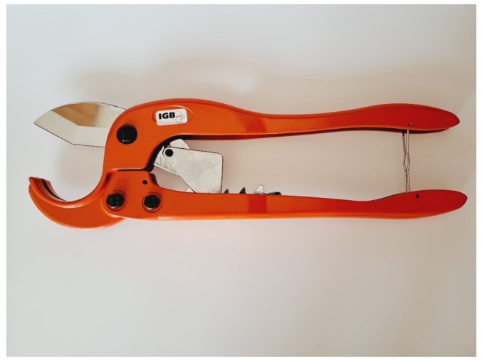 Nůžky na plastové trubky do 63 mm červené
