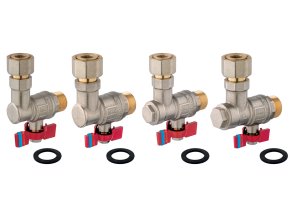 Sada kulových kohoutů pro připojení kotle