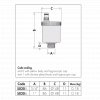 502050 MINICAL 5020 Automatický odvzdušňovací ventil rozměry