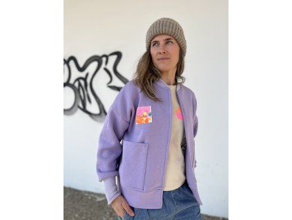 Bomber LARA černý/fialovy