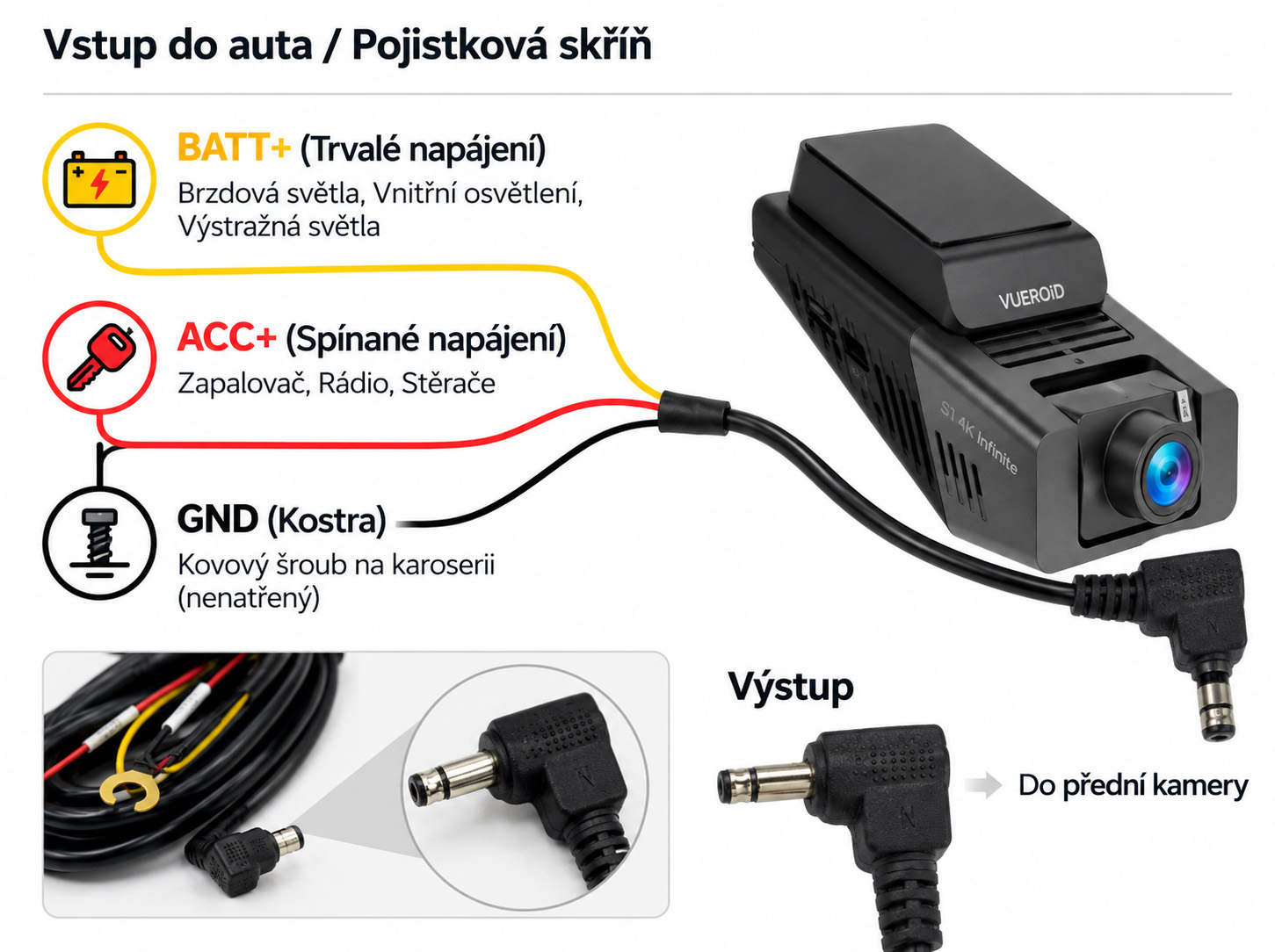 Schéma zapojení pro parkovací režim Vueroid