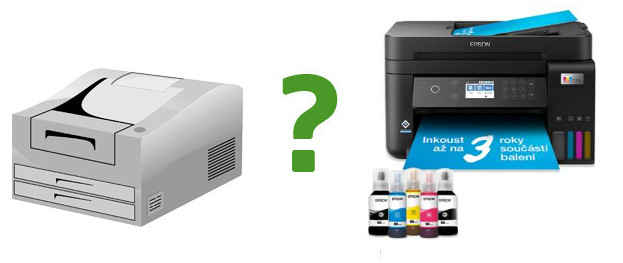 Tiskárna Laser versus Inkoust – provozní náklady