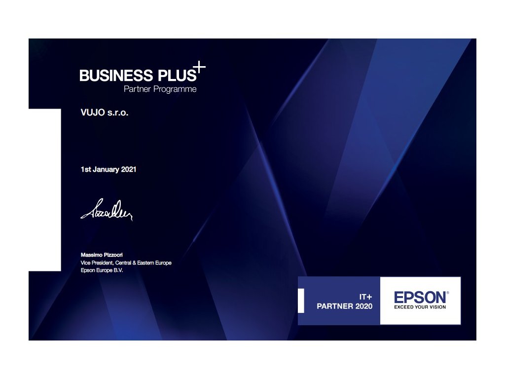 Epson certifikace BUSINESS PLUS