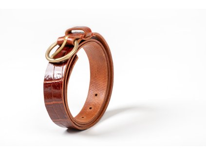 DÁMSKÝ OPASEK, krokodýlí textura