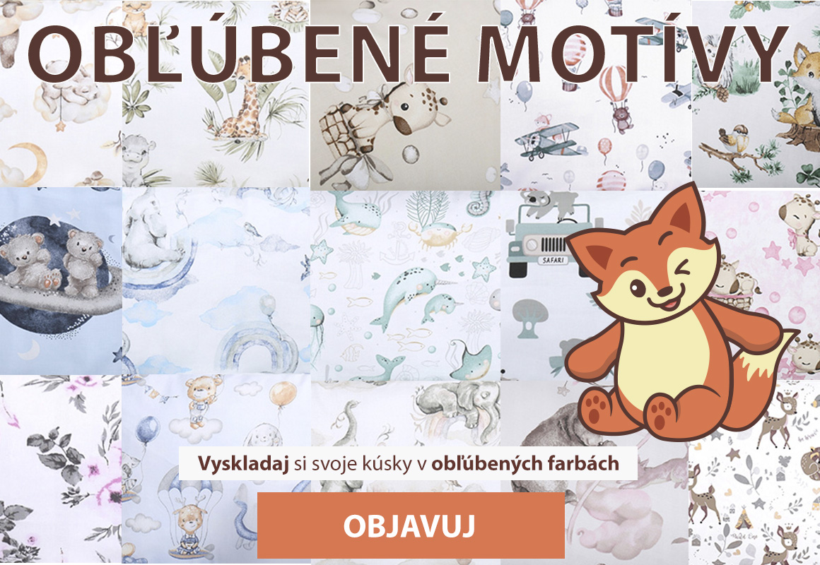 Obľúbené motívy tkanína