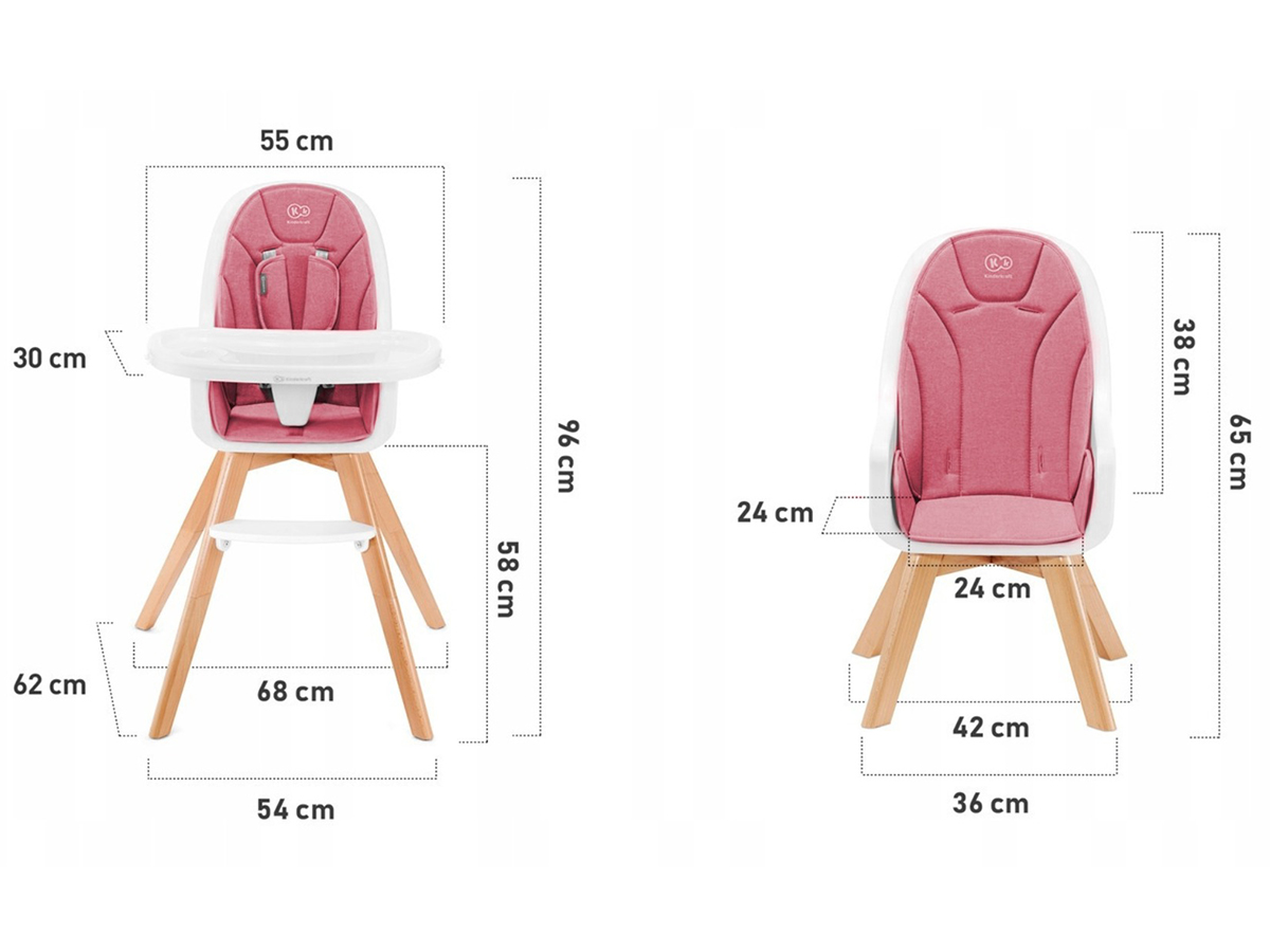 Drevená stolička na kŕmenie Kinderkraft Tixi 2v1