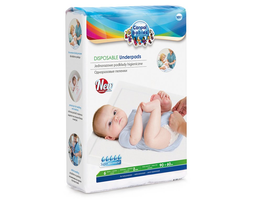 Canpol Babies 10 ks jednorázové prebaľovacie podložky