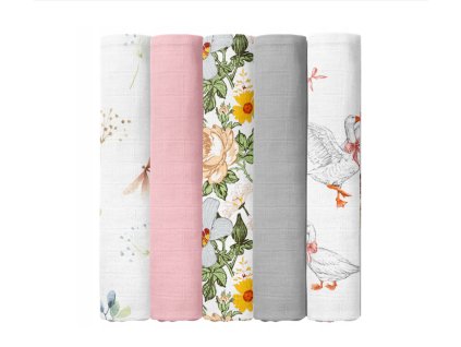 Bavlnené plienky 70x80 5v1 D