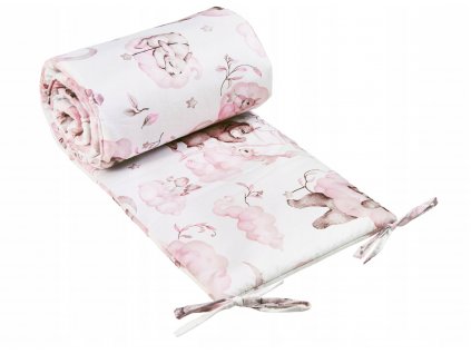 Mantinel do postieľky Baby 180x30 BabyBoom Pinky Friends