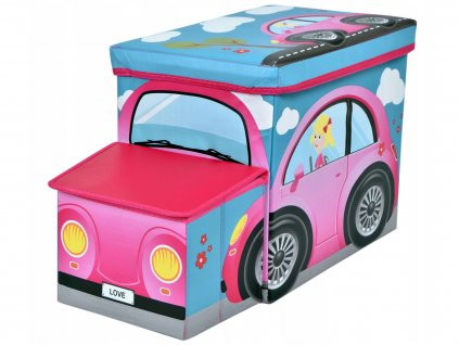 Box na hračky dievčenské auto GirlMobil