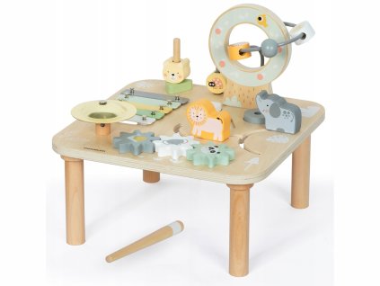 Senzorický drevený Montessori stolík MAM ZOO
