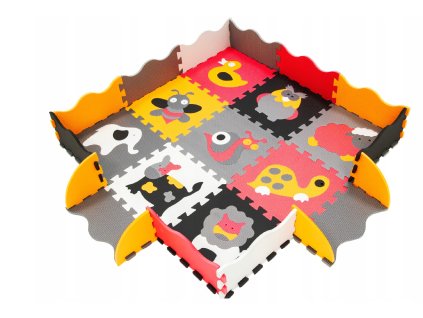 Penová podložka na hranie Puzzle zvieratká ohrádka