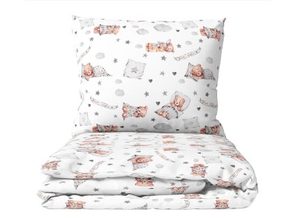Bavlnené detské obliečky 120x90 spiaci macko
