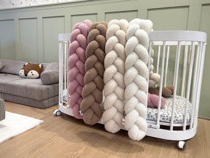 Mantinel do postieľky Vrkoč 350cm Boucle Handmade